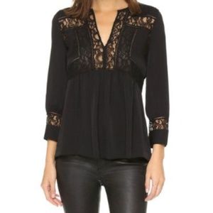Rebecca Taylor Black Silk Blouse